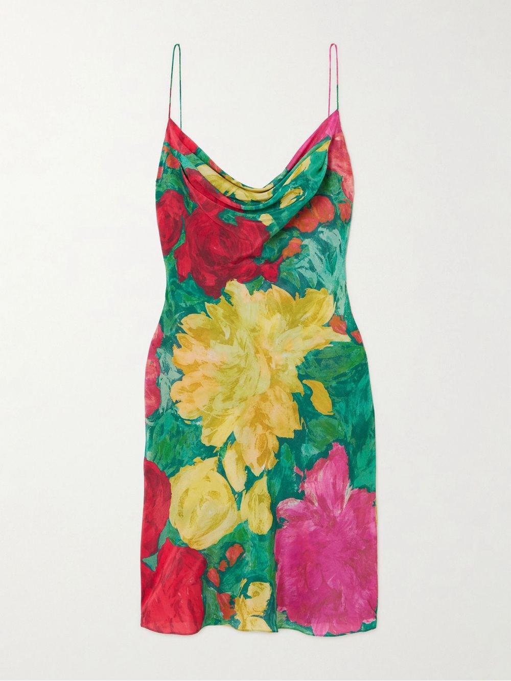NWT BALMAIN
Draped Floral-Print Silk Mini Dress - Pink size 36/ us 2 / XS - Picture 3 of 10
